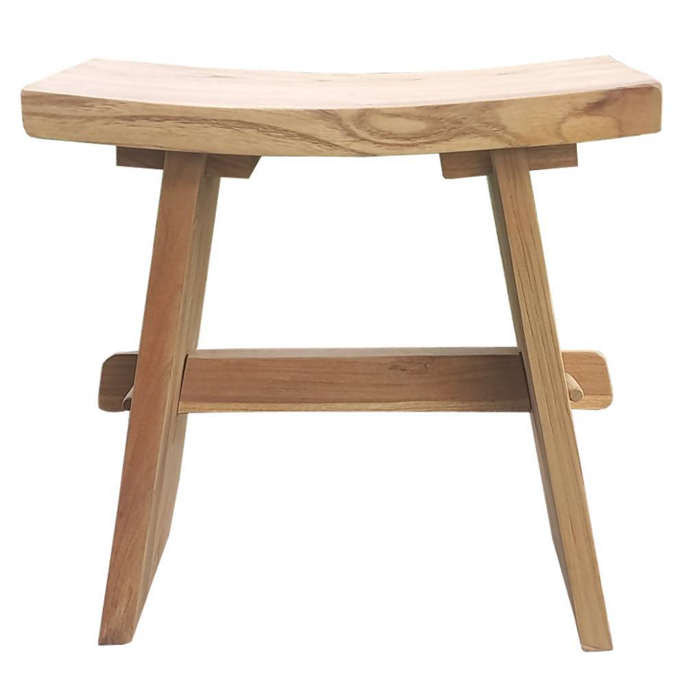 Beistellhocker Mazara aus Teak Massivholz im asiatischen Stil