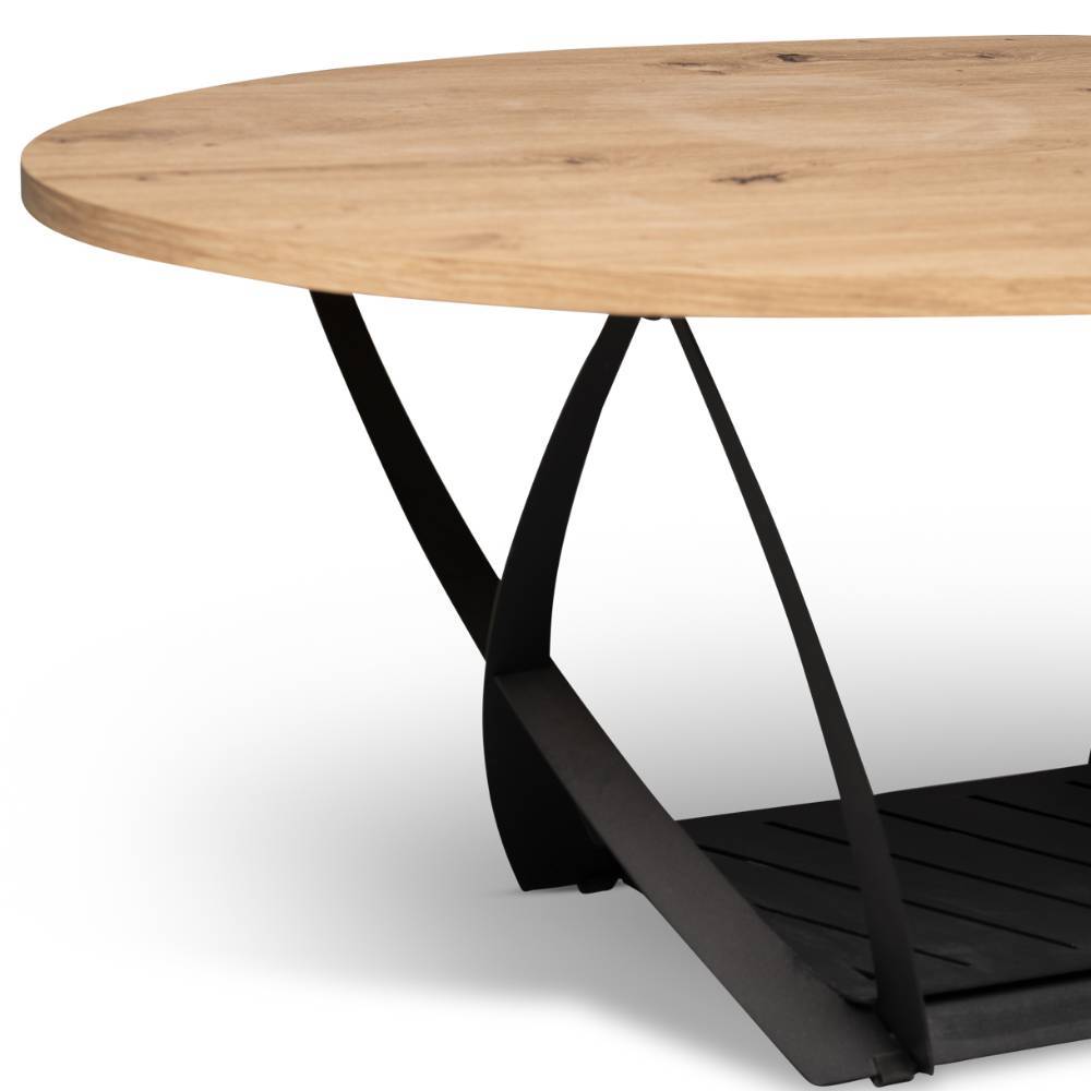 Wohnzimmer Tisch Phelix in ovaler Form 100 cm breit