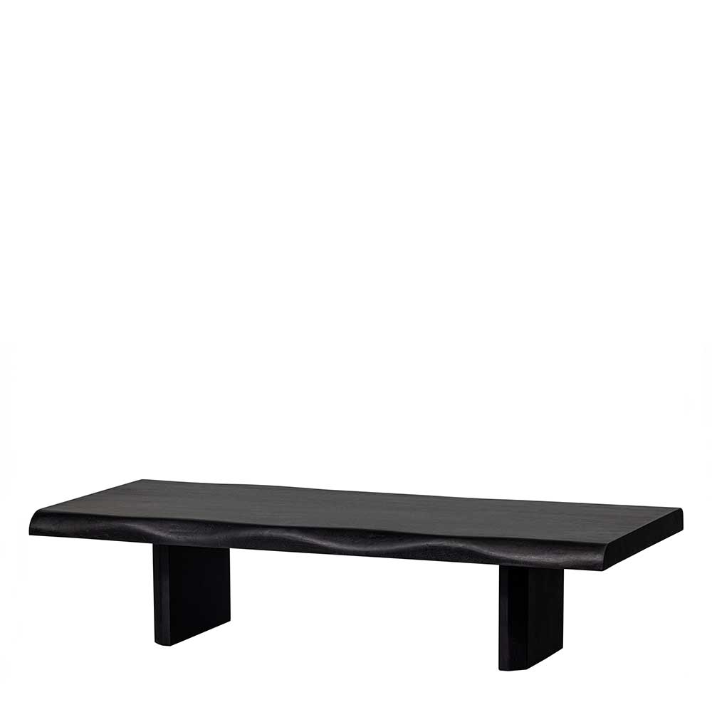 Japandi Wohnzimmer Tisch Teakena in Schwarz 120x28x55 cm
