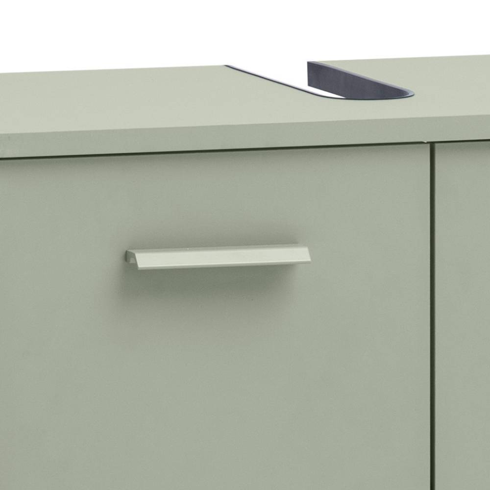 Waschbeckenunterschrank Jump in Graugrün mit Drehtüren