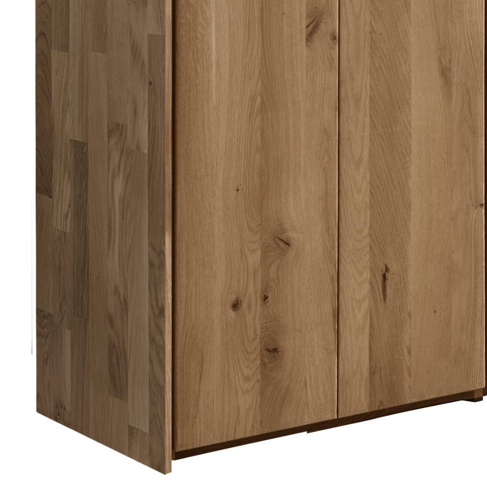 Drehtürenkleiderschrank massiv Snoba 206 cm breit aus Wildeiche Massivholz
