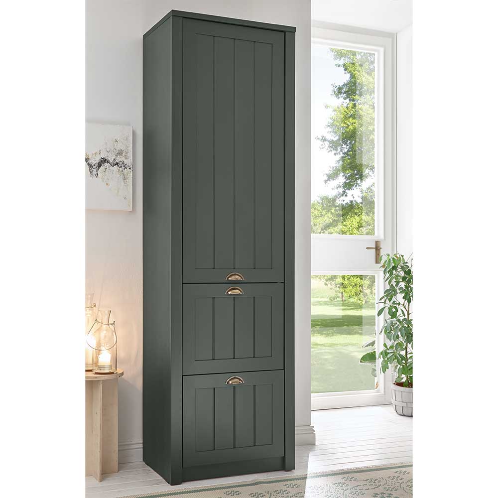 Dielenkleiderschrank Clujia in Dunkelgrün 60 cm breit