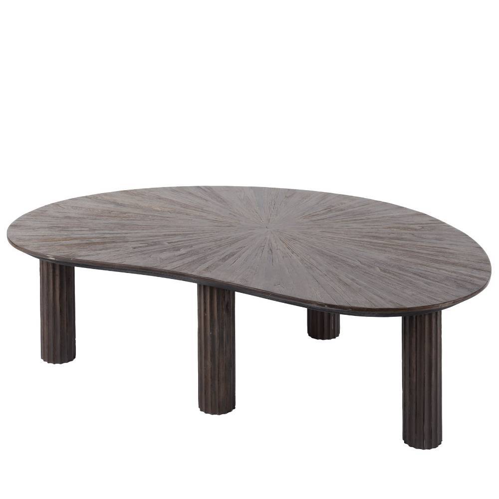 Sofa Tisch Figureras in Nierenform aus Teak Massivholz