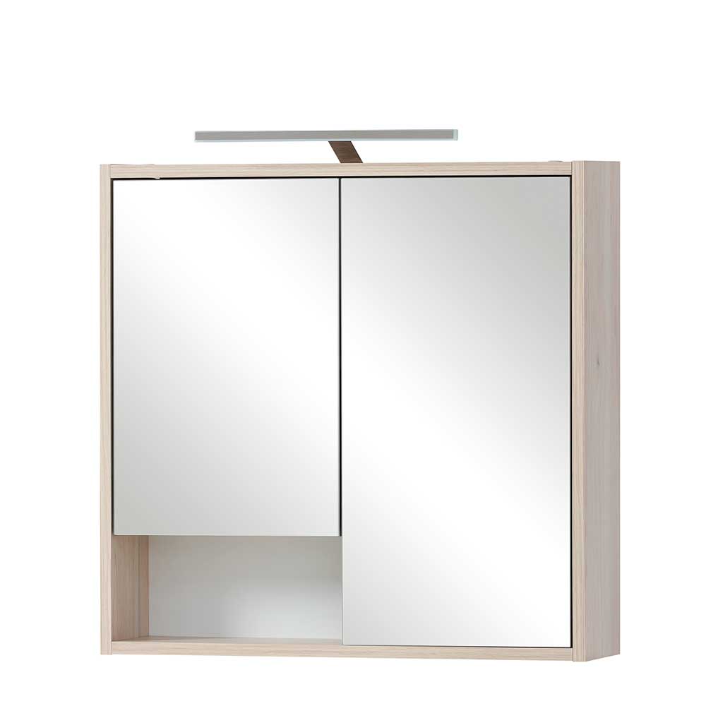 Badezimmer Spiegelschrank Viraneos 64 cm breit mit LED Beleuchtung