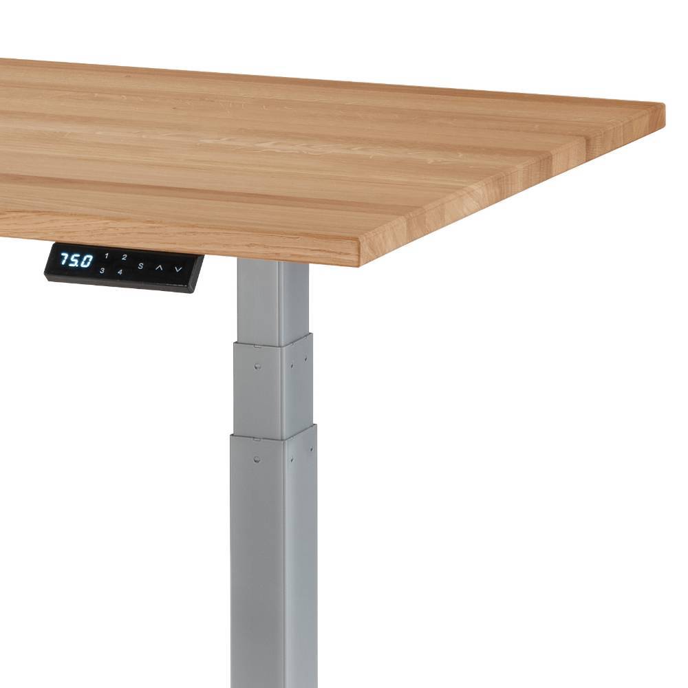 Büroschreibtisch Samluca aus Eiche Massivholz - elektrisch höhenverstellbar