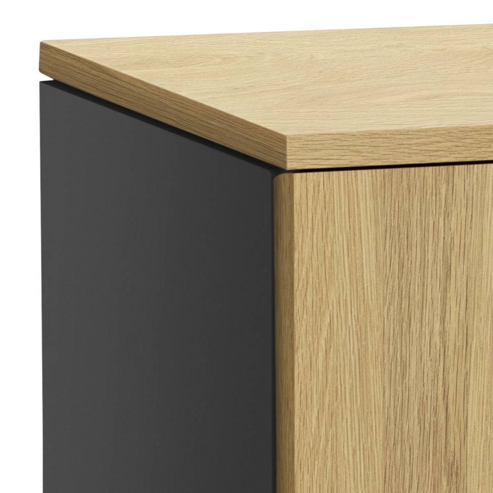 Schrank Latina in Eiche hell und Anthrazit