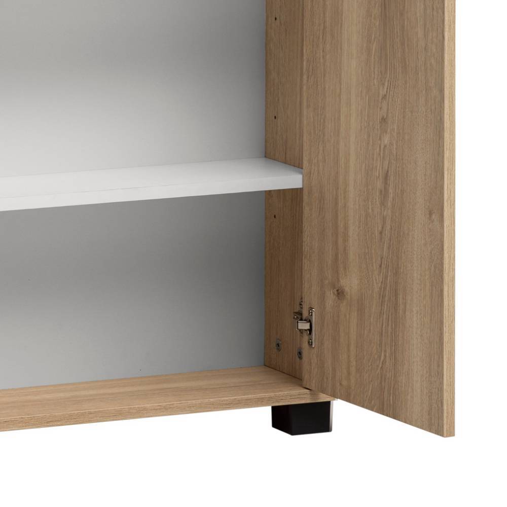 Dielenschrank Rasvanna in Weißeiche Holzoptik 60 cm breit