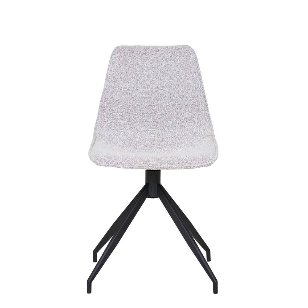 Esszimmerstuhl Lion aus Boucle Stoff um 360 Grad drehbar (2er Set)
