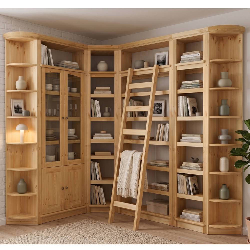 Bücher Regal Claros aus Kiefer Massivholz 220 cm hoch