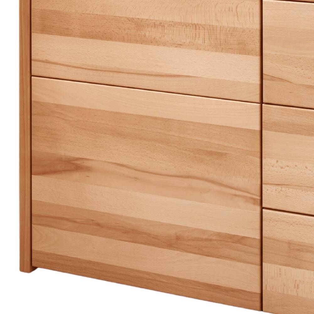 Massivholzkommode Elliano in Kernbuchefarben 105 cm breit