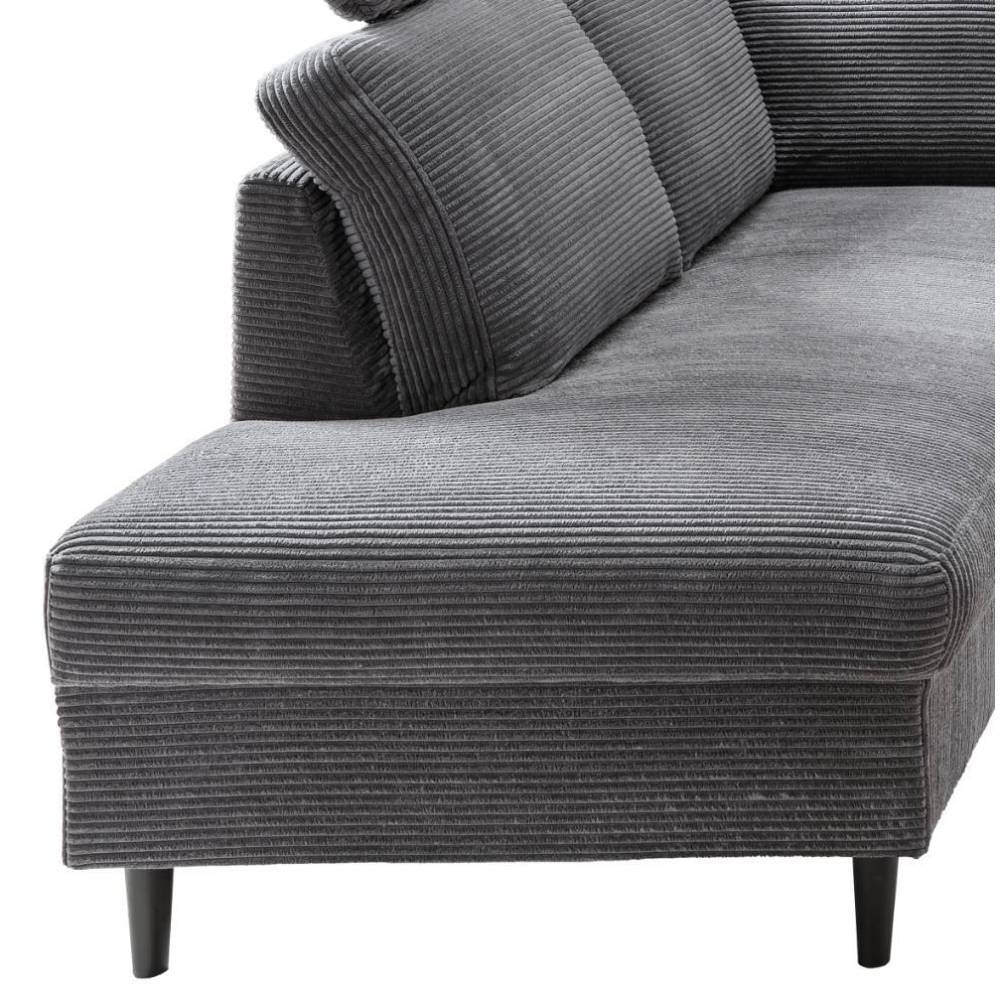 U Sofa Irona aus Cord mit Bettkasten