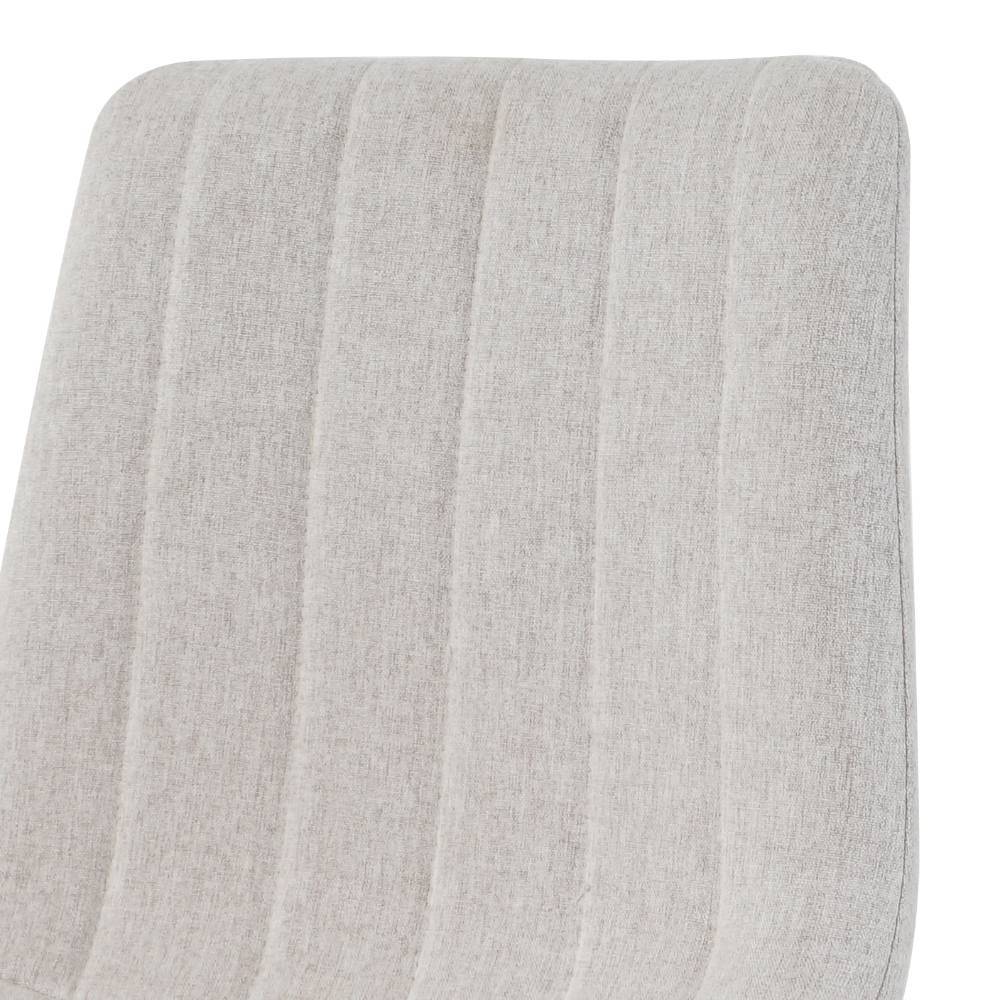 Freischwingerstuhl Syriana aus meliertem Webstoff in Beige (2er Set)