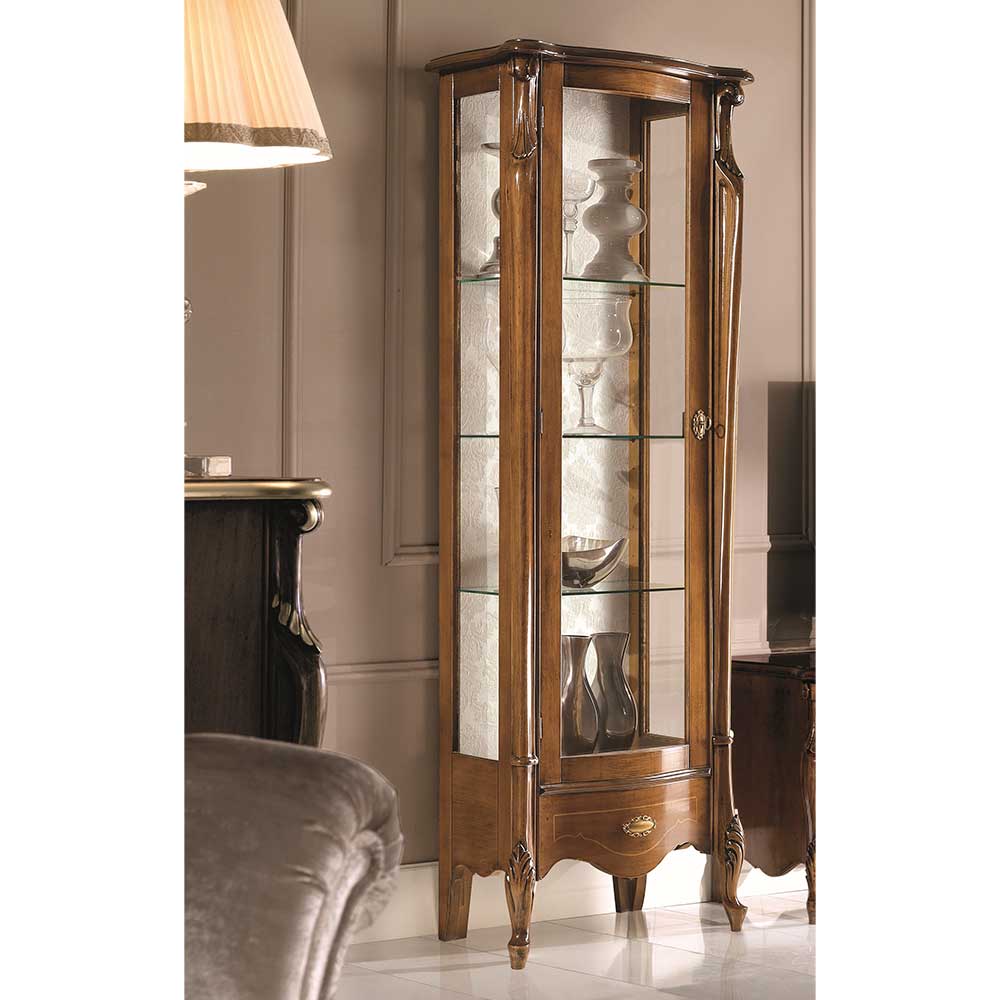 Wohnzimmer Vitrinenschrank Savolina in italienischem Stil barocke Form