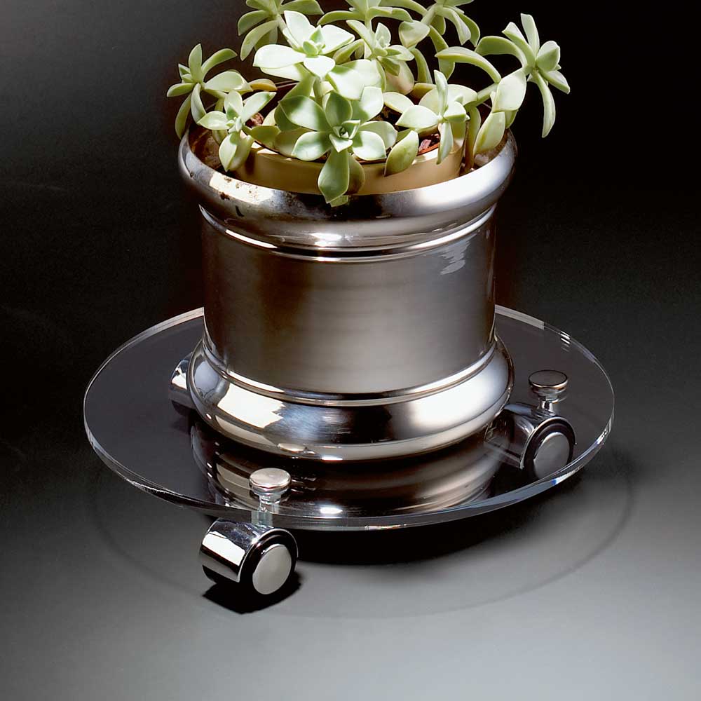 Blumenroller Pluno aus Acrylglas rund