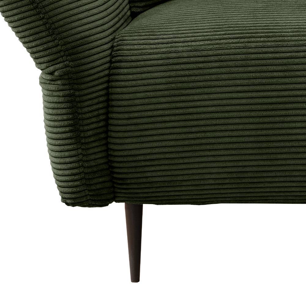 Zweisitzer Sofa Banda aus Cord in Dunkelgrün