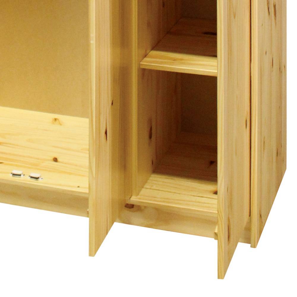 Kleiderschrank Massivholz Tine im Landhausstil mit Drehtüren