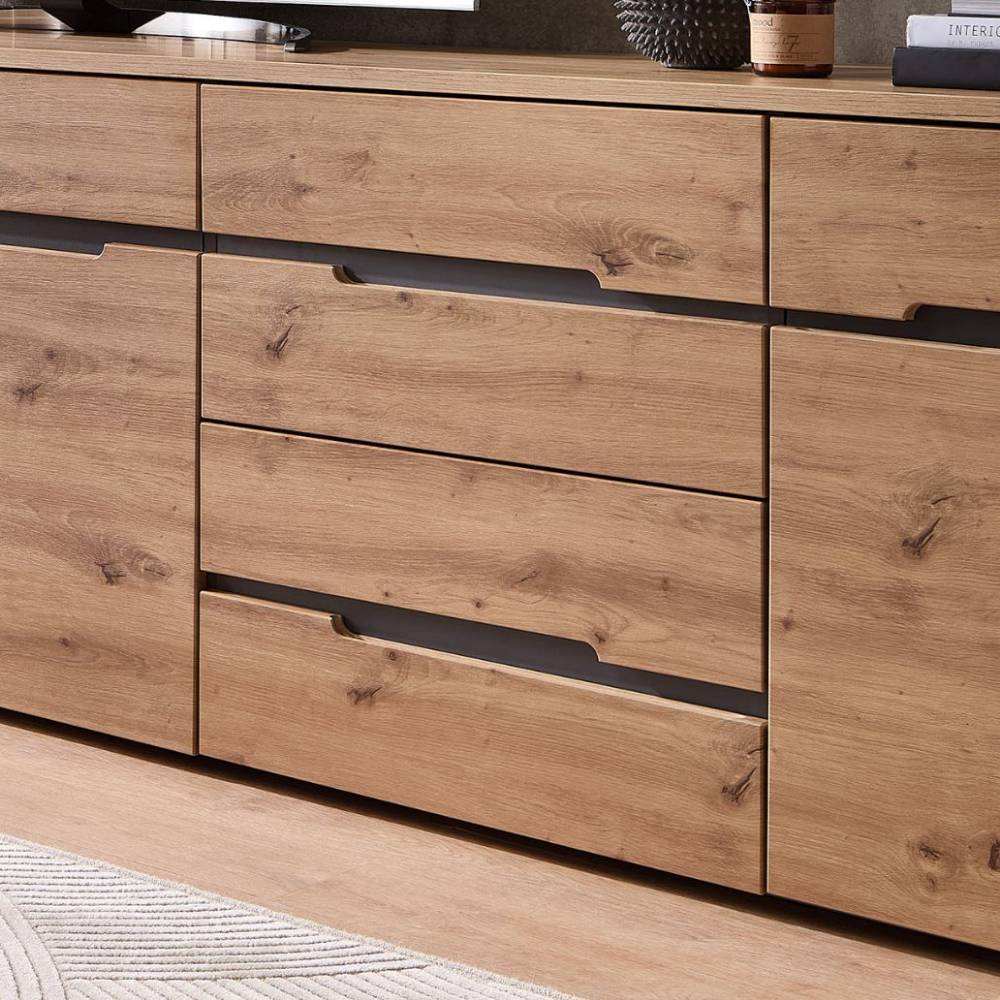 TV Sideboard Roady in Wildeichefarben 230 cm breit