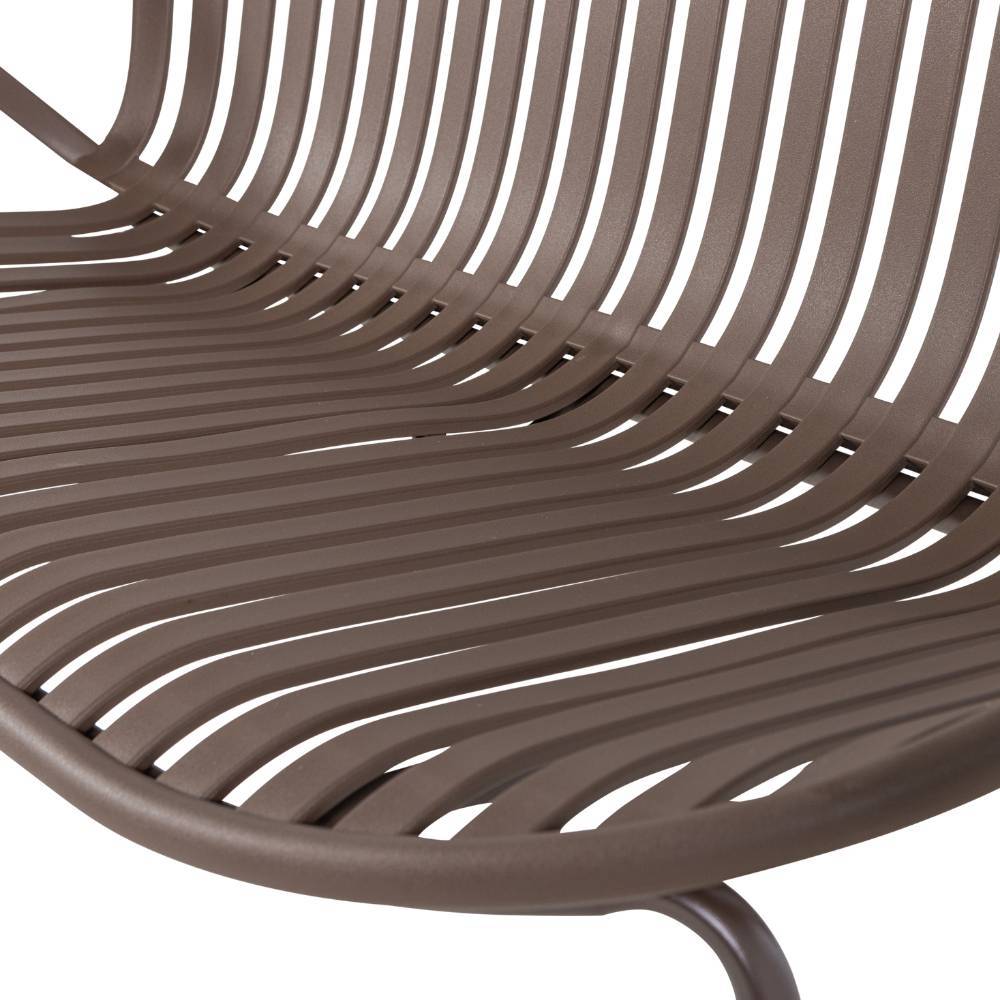 Outdoor Sitzbank Granada in Dunkelbraun-Lila 131 cm breit