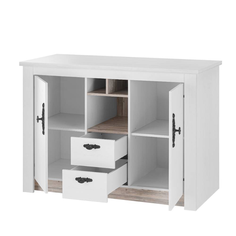 Landhausküche Flurencina in Weiß 192 cm breit (vierteilig)
