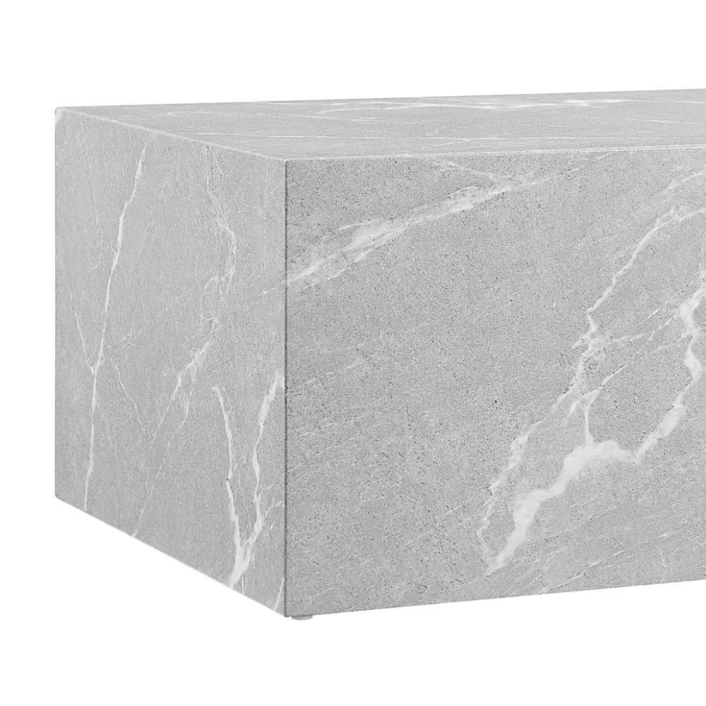 Wohnzimmertisch Yamescoa in Marmor Optik 90 cm breit