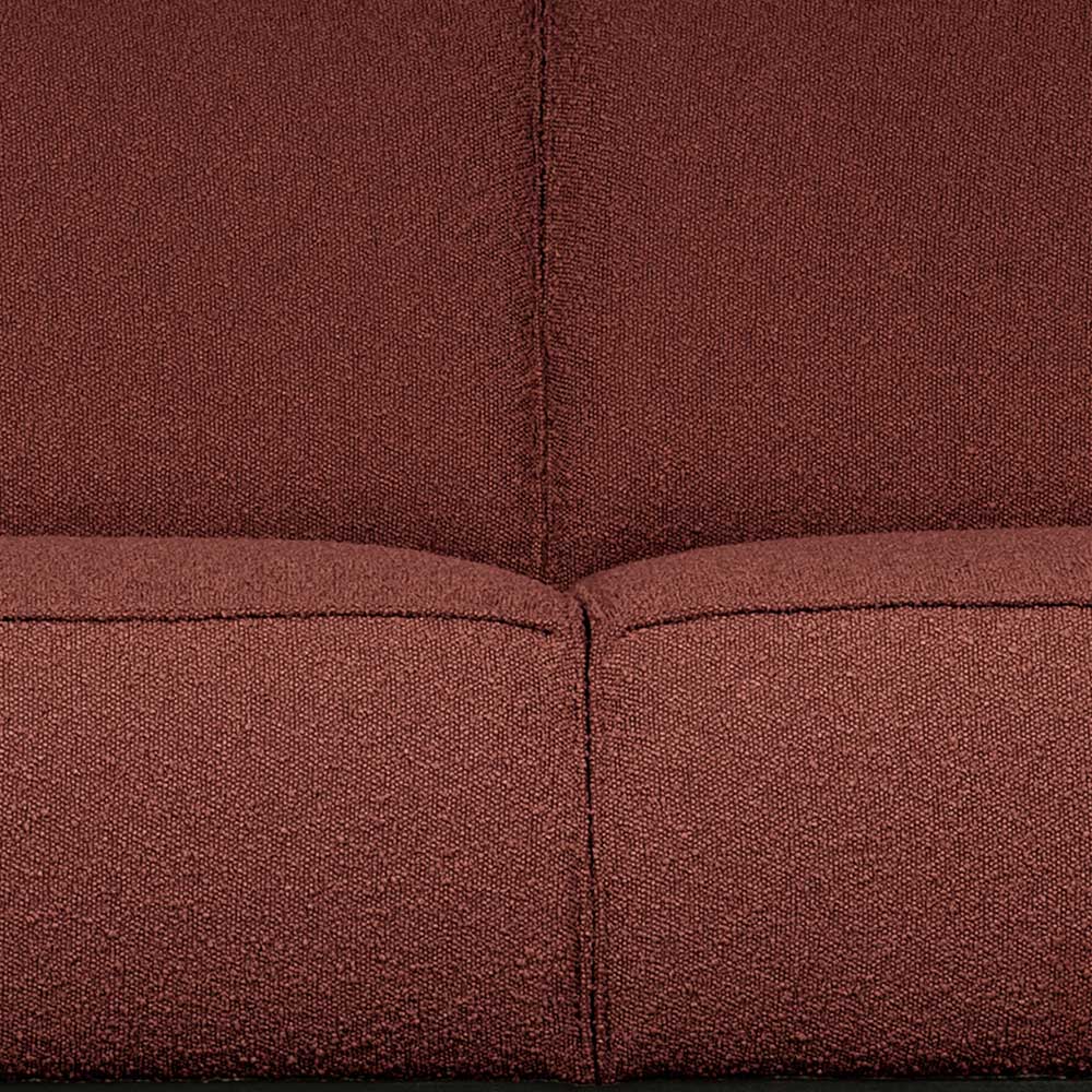 Boucle Stoff Sofa Valuta in Kastanienfarben 230 cm breit