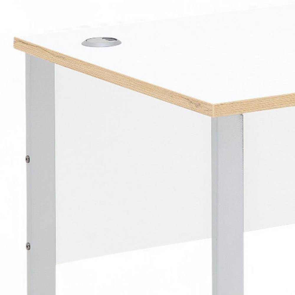 Schreibtisch Mariocavo mit Bügelgestell und Knieraumblende