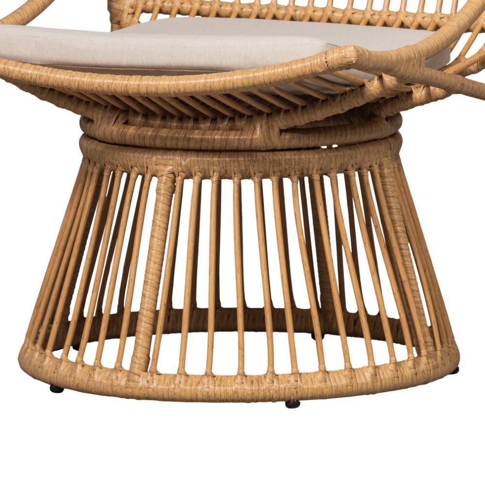 Garten Rattansessel Oladrios mit Ringgestell im Landhausstil