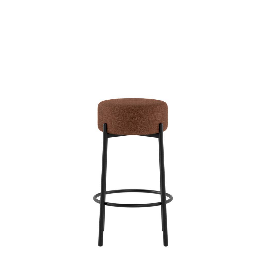 Barhocker Küche Mileno aus Boucle Stoff 67 cm Sitzhöhe (2er Set)