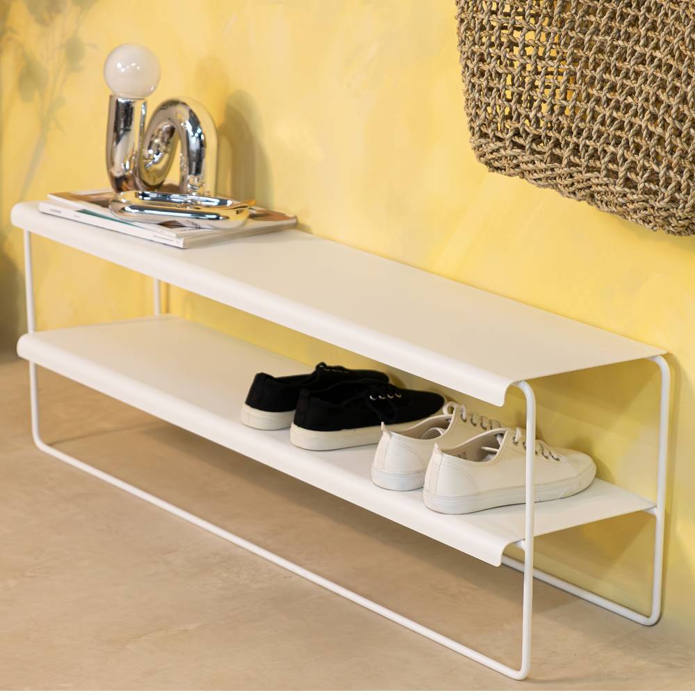 Metall Schuhregal Filaria in modernem Design pulverbeschichtet