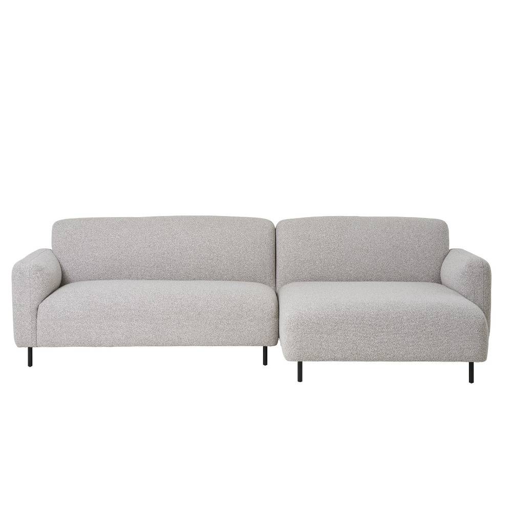 Ecksofa Candeloco in modernem Design aus Boucle Stoff