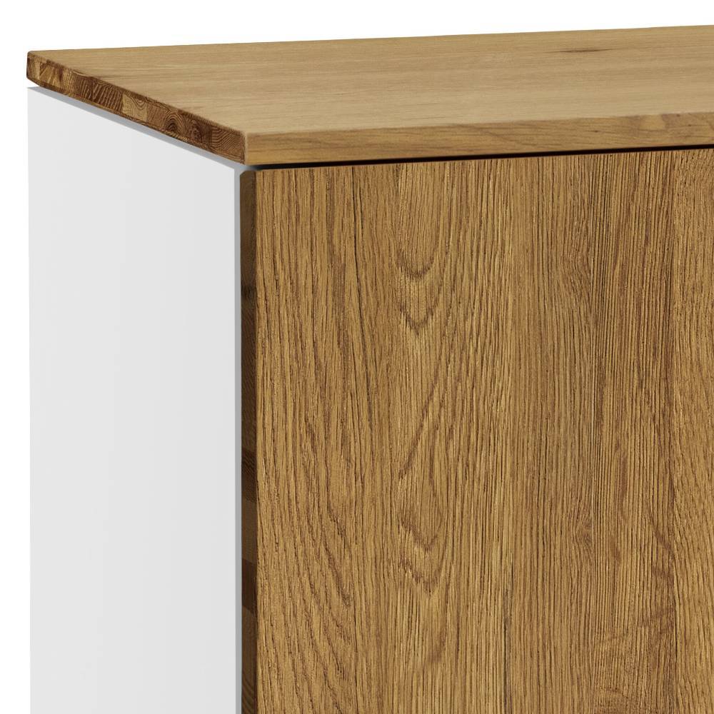 Esszimmersideboard Vivien in Wildeichefarben und Weiß