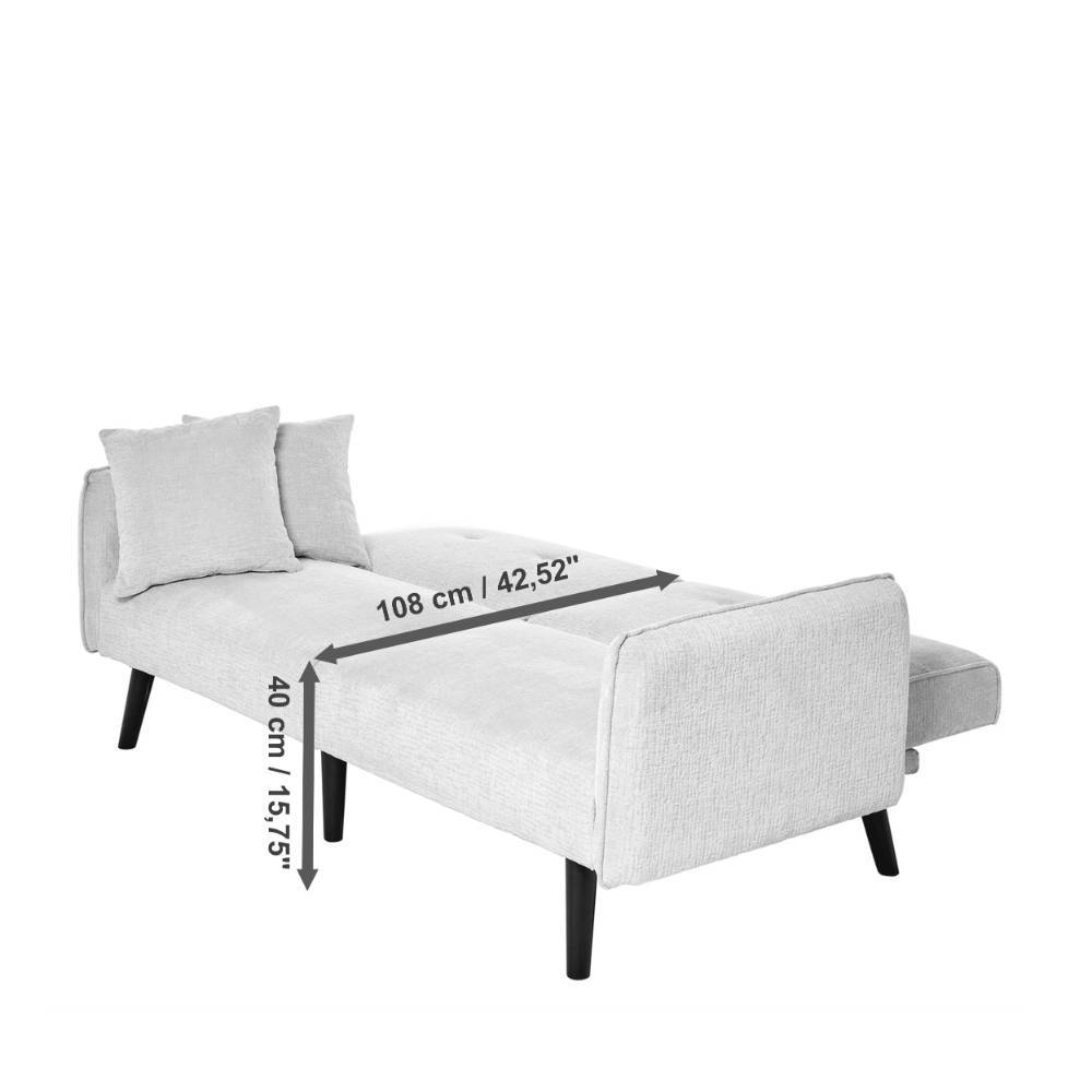 Schlafsofa Izmara aus Boucle Stoff in Champagner