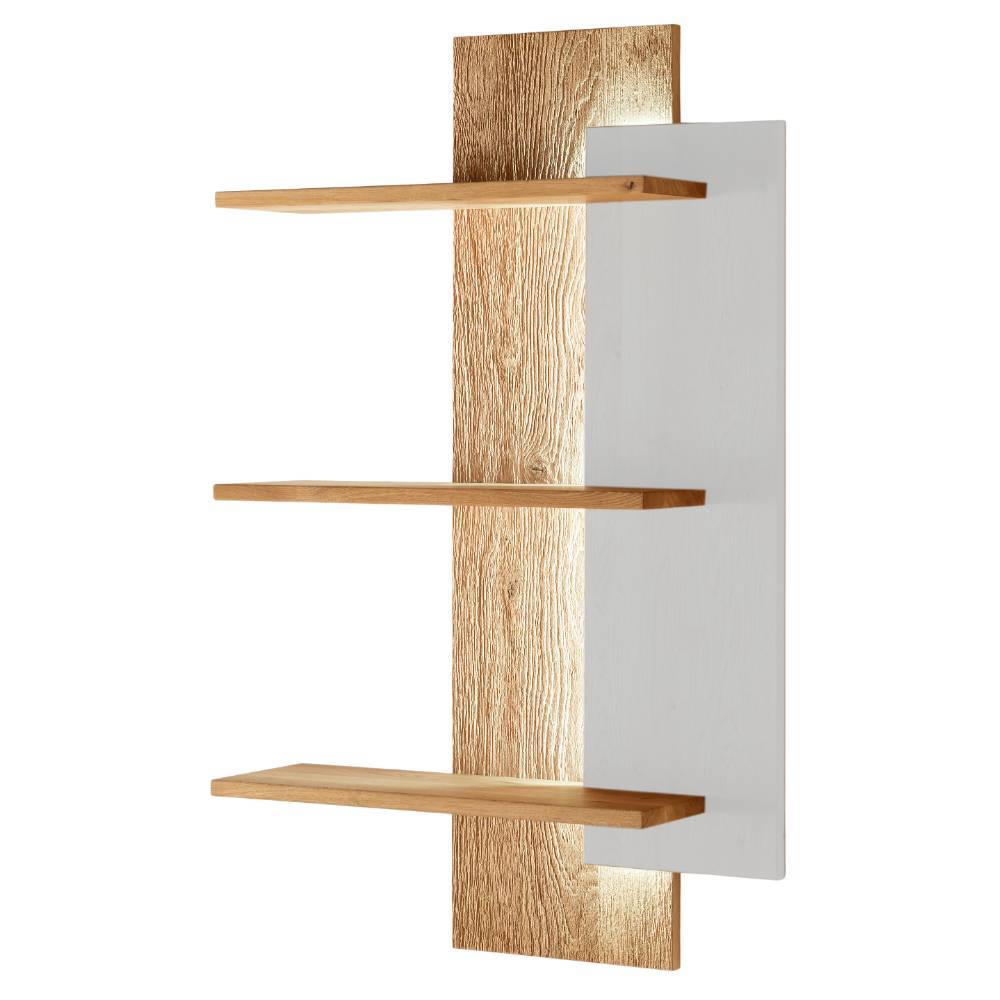 Hängeregal Laviella aus Wildeiche Massivholz in modernem Design