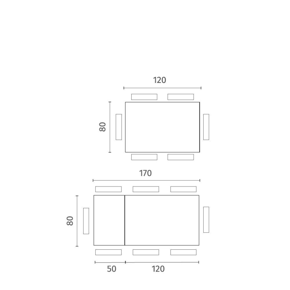 Ausziehtisch Sianner mit Keramikplatte in modernem Design