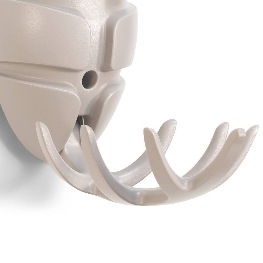 Wandhaken Tuskana in Taupe aus Kunststoff und Metall