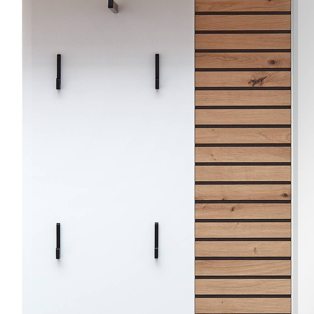 Kompaktgarderobe Luzie mit Spiegel in modernem Design