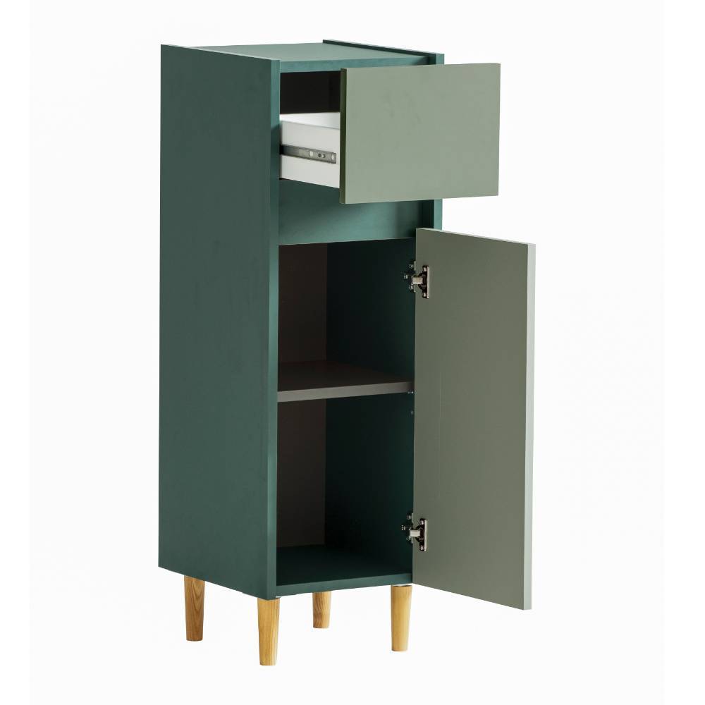 Badschrank Yochana 30 cm breit in Graugrün