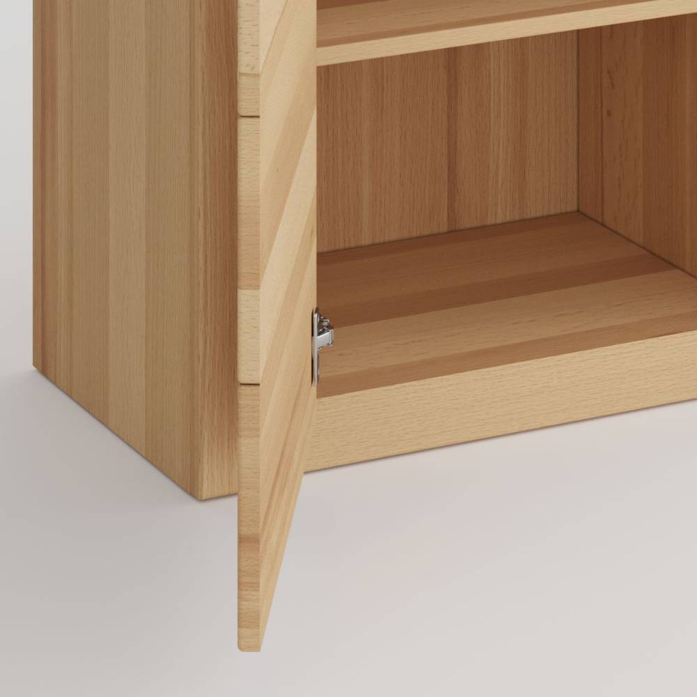 Stauraumvitrine Zella in modernem Design mit zwei Glasböden