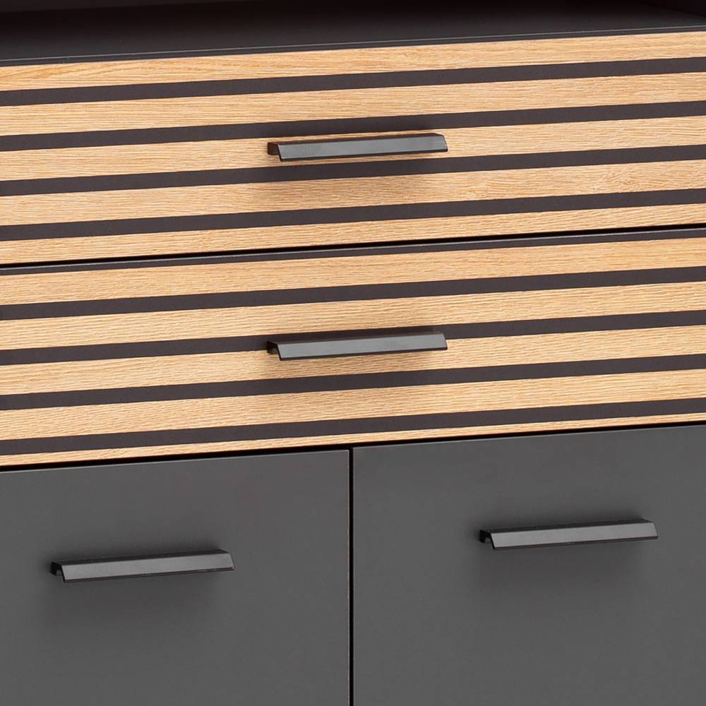 Bad Hochschrank Bennus 181 cm hoch mit Drehtüren