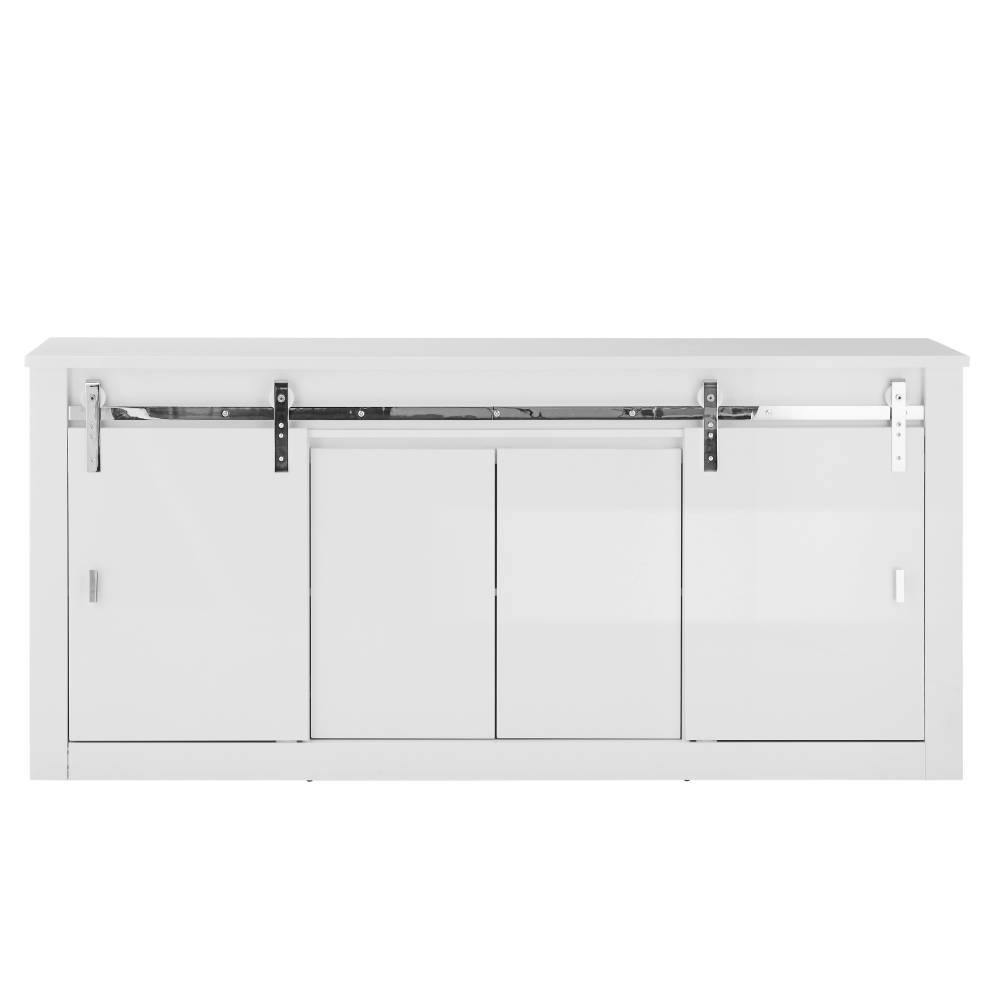 Sideboard Melvyno in Weiß mit Hochglanz Front