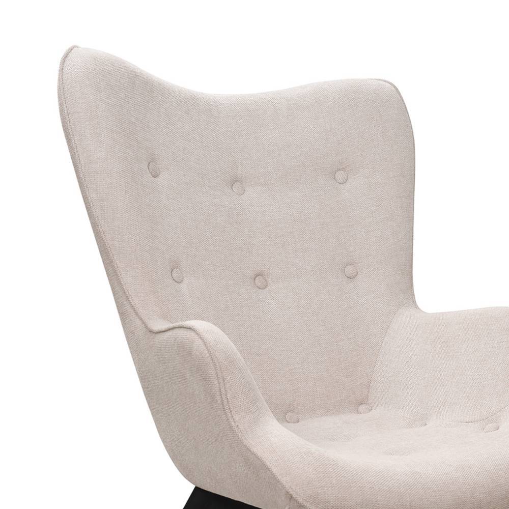 Skandi Design Sessel Magister in Beige und Schwarz