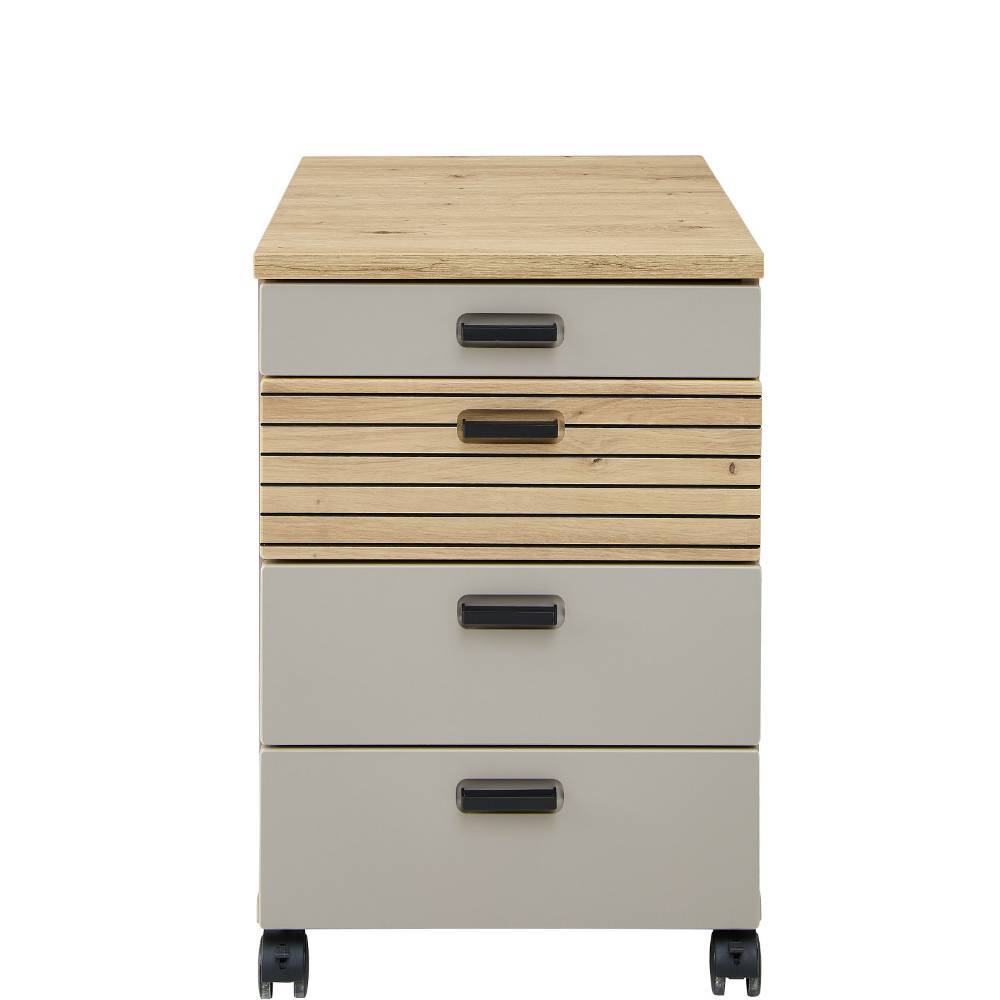 Schreibtischrollcontainer Junetega mit vier Schubladen 66 cm hoch