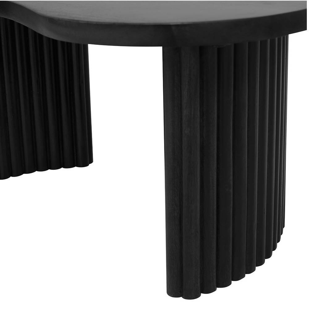 Designercouchtisch Pinja in Nierenform - Schwarz