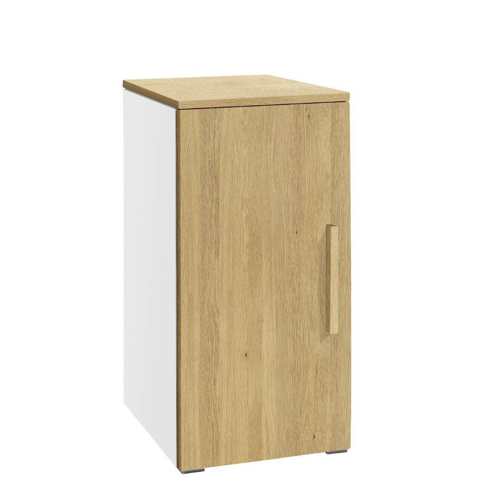 Schrank Ismena in Eiche hell und Weiß