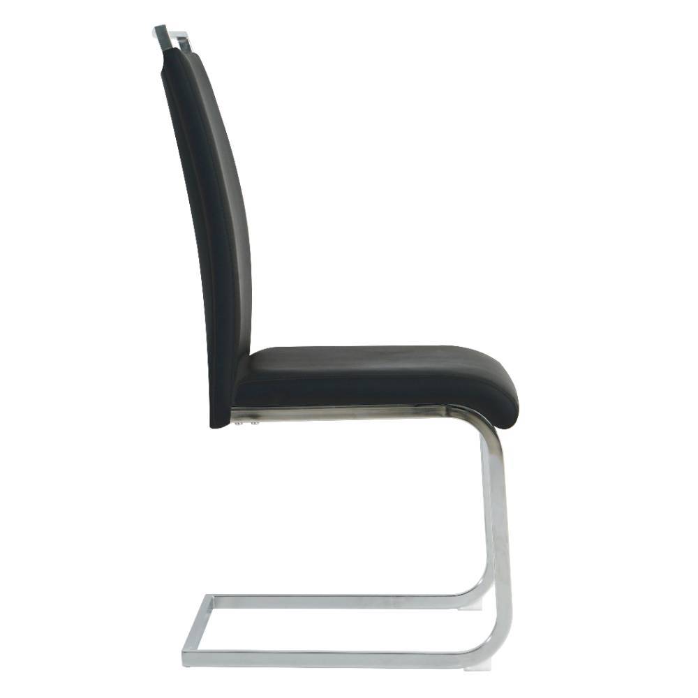 Freischwinger Londa in Schwarz aus Kunstleder (2er Set)