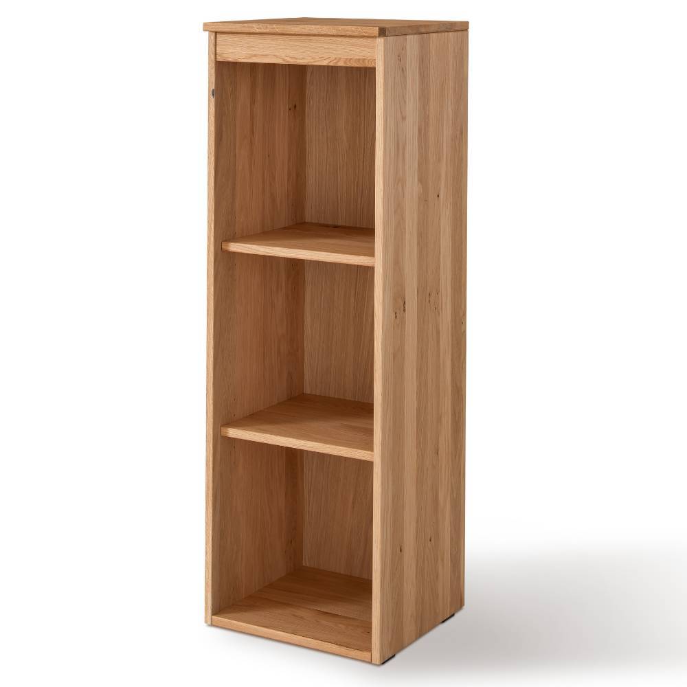 Massivholzregal Samluca aus Eiche Massivholz 121 cm hoch