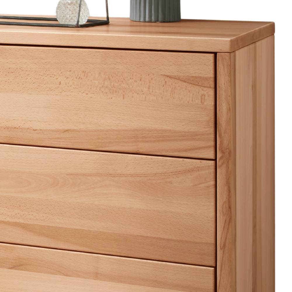 Massivholzkommode Elliano in Kernbuchefarben 105 cm breit