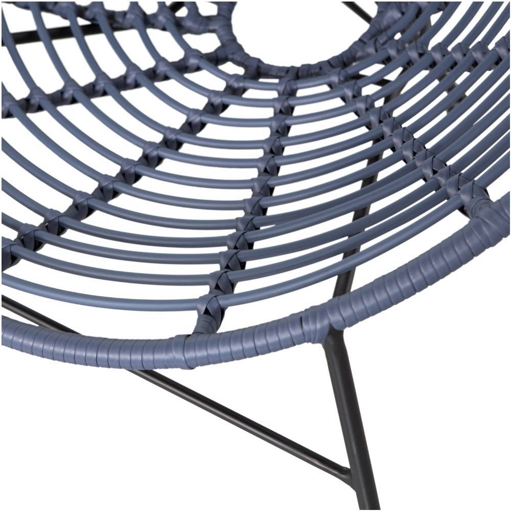 Gartensessel Numrek in Blauschwarz im Retrostil (2er Set)
