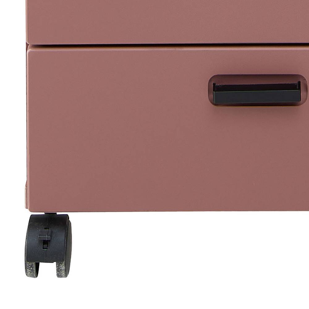 Schreibtisch Container Oyal in Altrosa 66 cm hoch