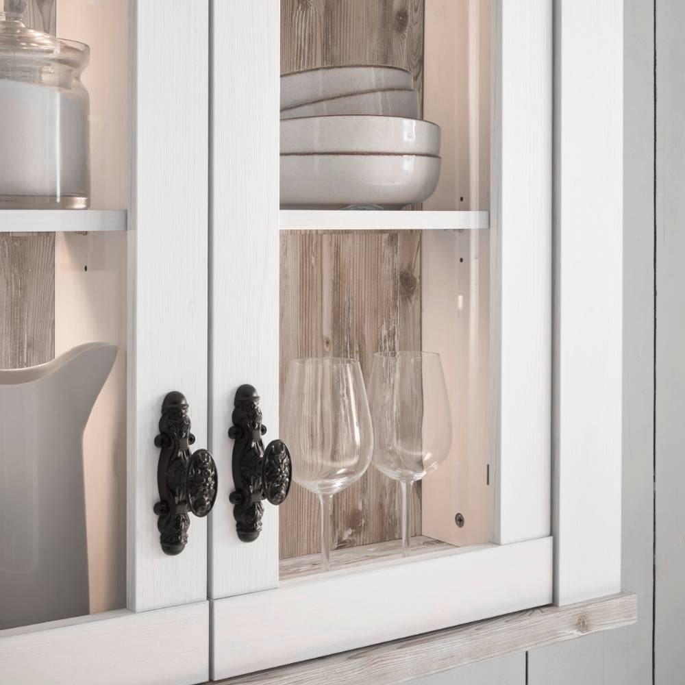 Landhausküche Flurencina in Weiß 192 cm breit (vierteilig)
